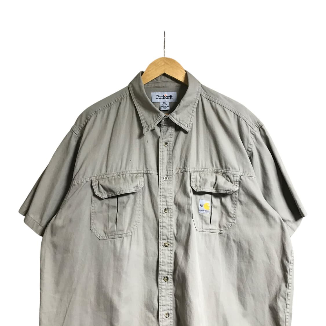 칼하트 베이지 FR 반팔 단색셔츠 상품이미지2