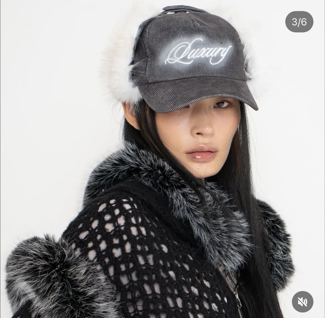 2000아카이브 퍼 캡모자 한소희 모자 상품이미지1