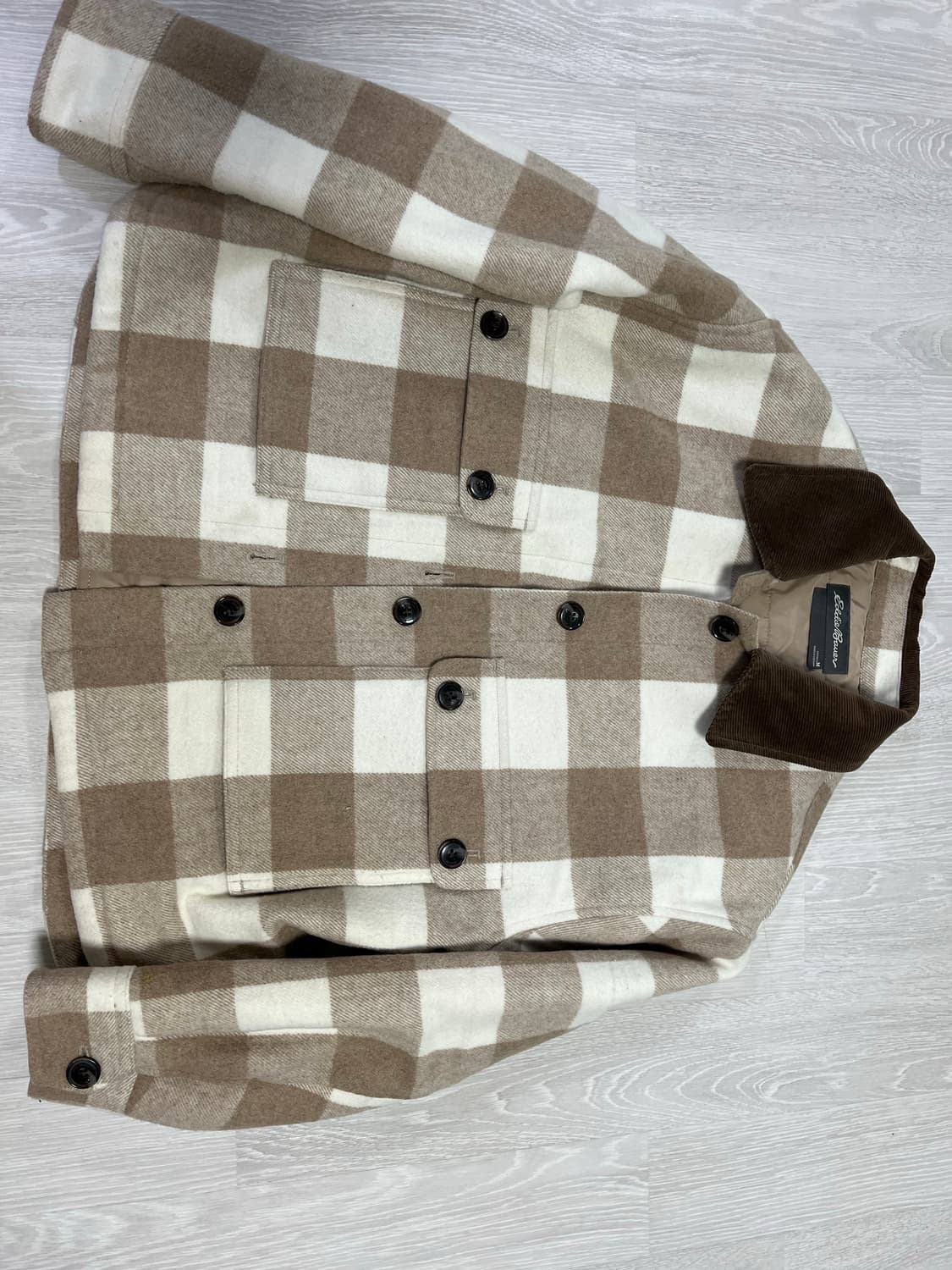 에디바우어 체크점퍼 M-L 상품이미지1