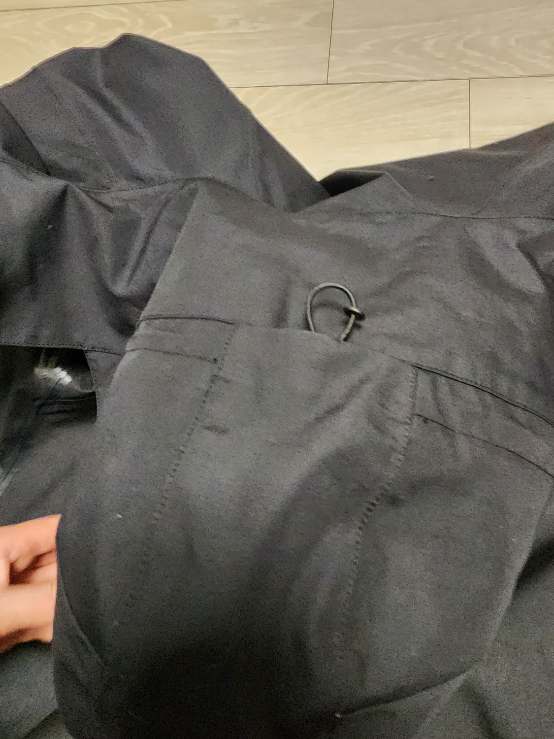 유니클로U 블록테크 후드 코트 블랙 L 피쉬테일 레인코트 모즈코트 상품이미지8