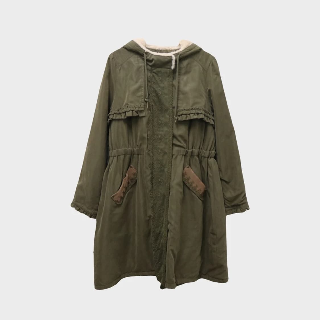 엑시즈팜 레이스 포인트 야상 자켓 61107 상품이미지1