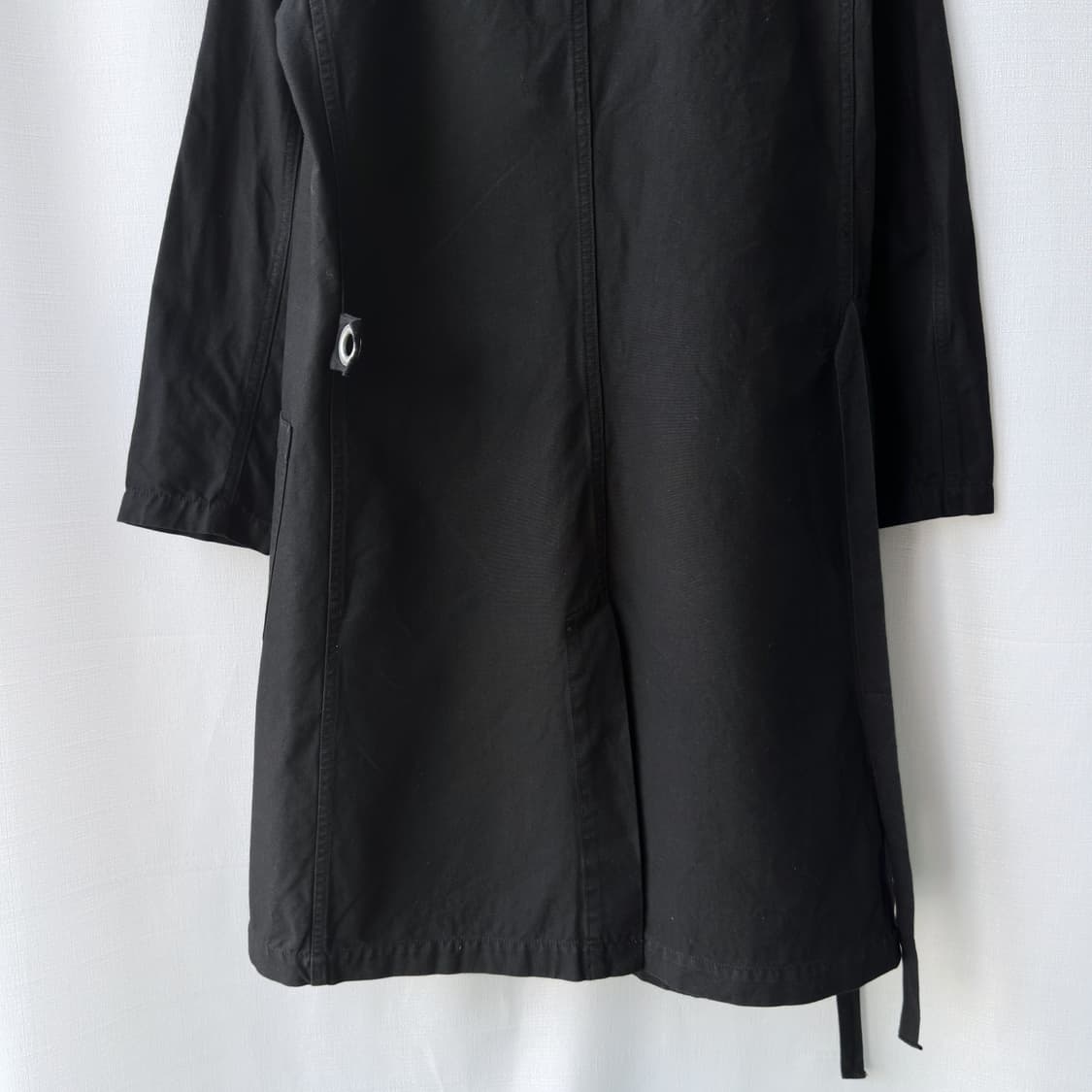 Zucca 주카 코튼 린넨 혼방 워싱 롱 코트 블랙 S 상품이미지9