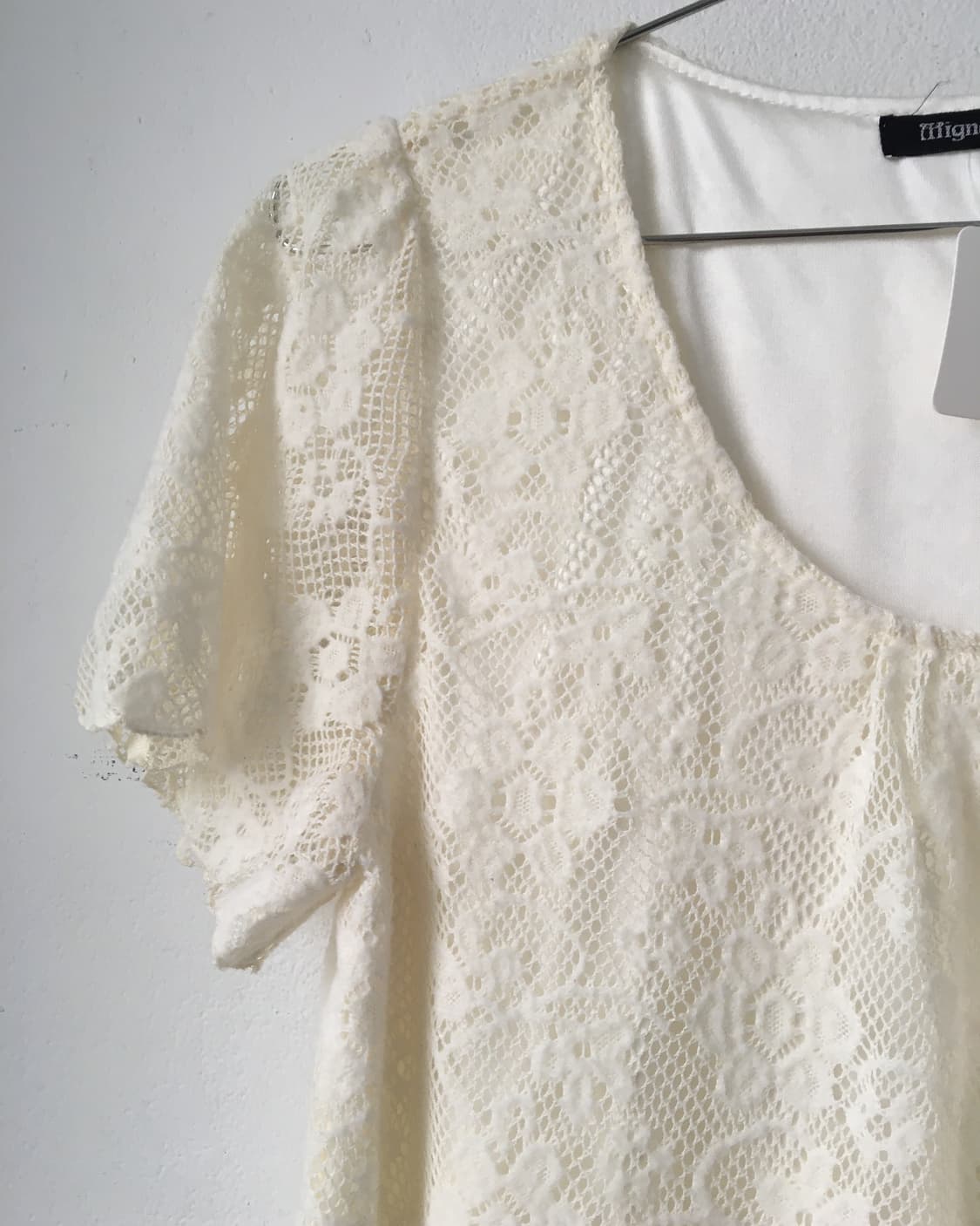 Flower pattern crochet top 상품이미지3