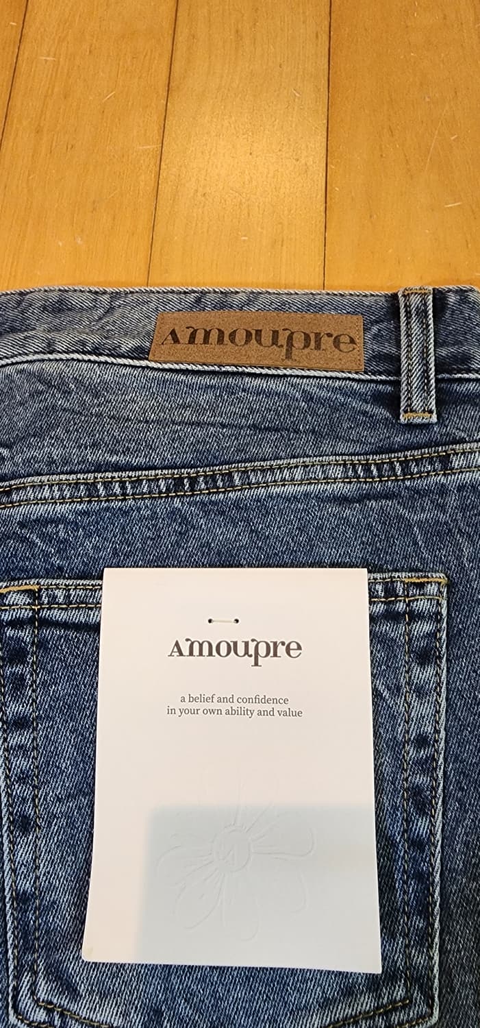 (새상품)아모프레 진청 테이퍼드 데님팬츠 34 상품이미지7