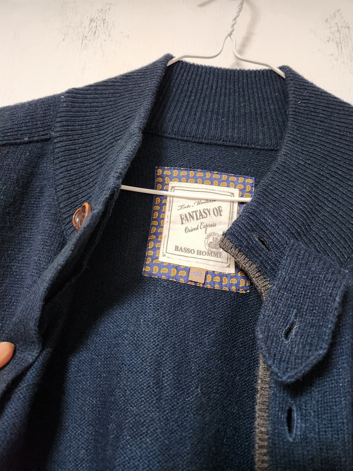 BASSO HOMME 네이비 니트 가디건 105 상품이미지5