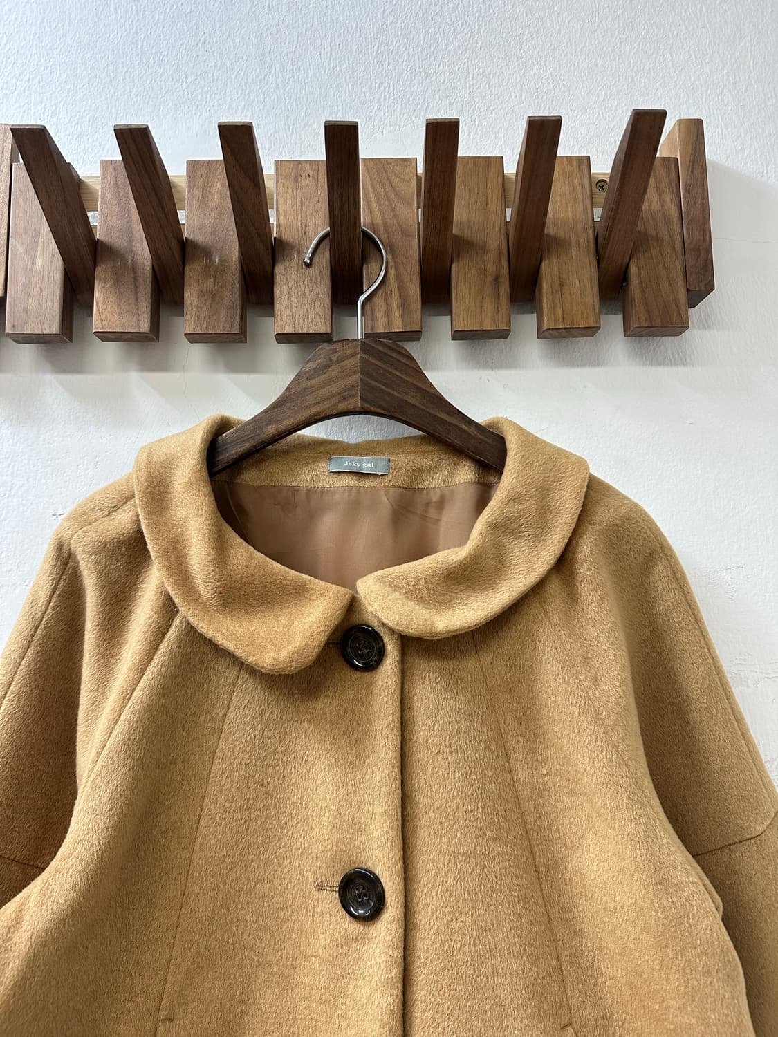 일본빈티지 둥근카라 A라인 포인트 포켓 코트 상품이미지2