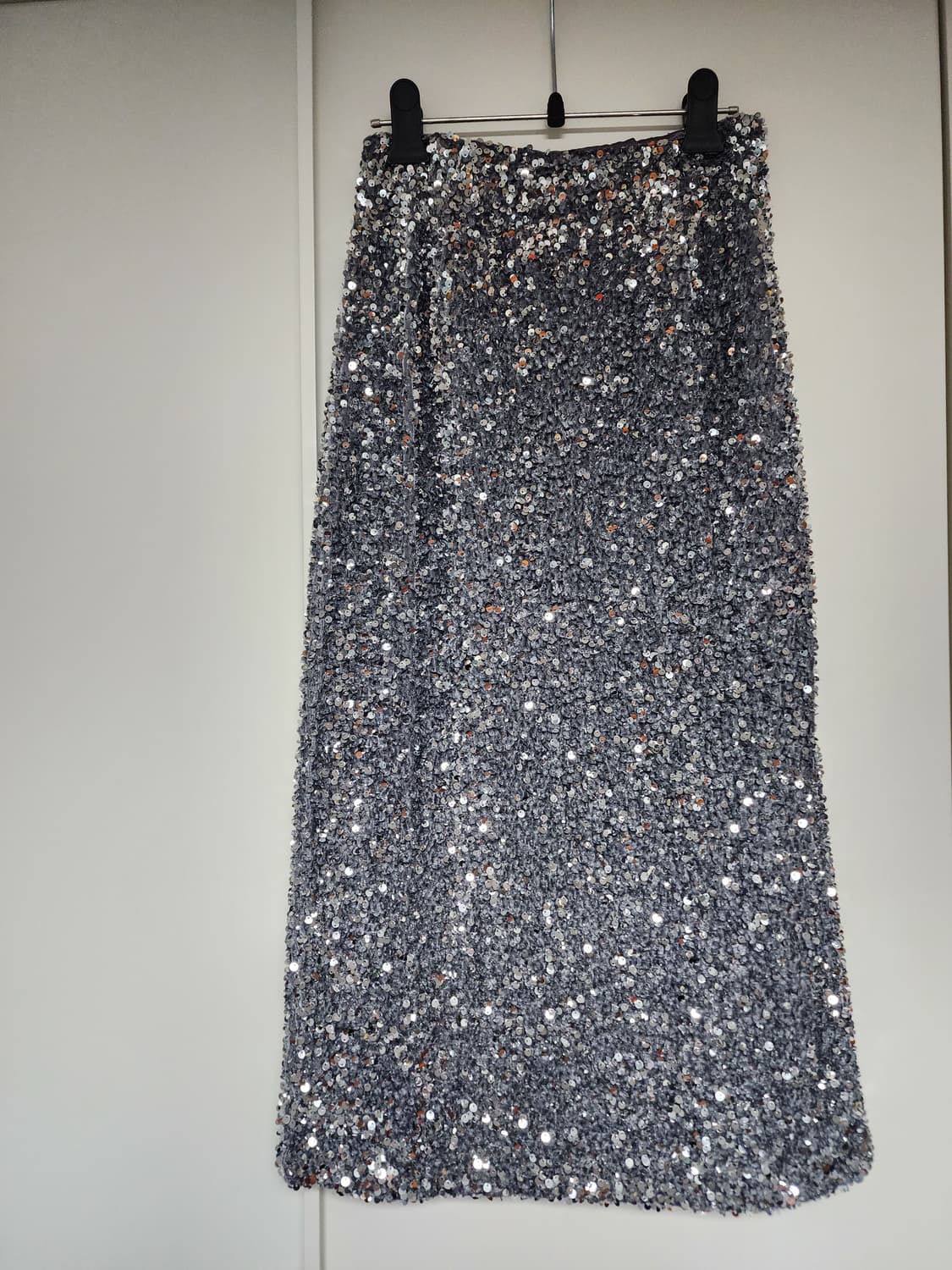 스팽글 스커트 실버 상품이미지1