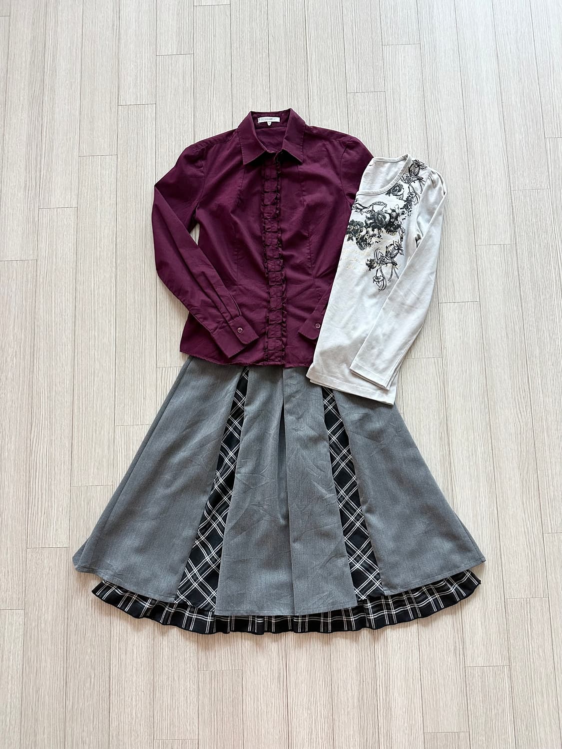 jpn 엑시즈팜 갸루 펑크 러힙 괴짜 레이어드 코디세트 상품이미지5