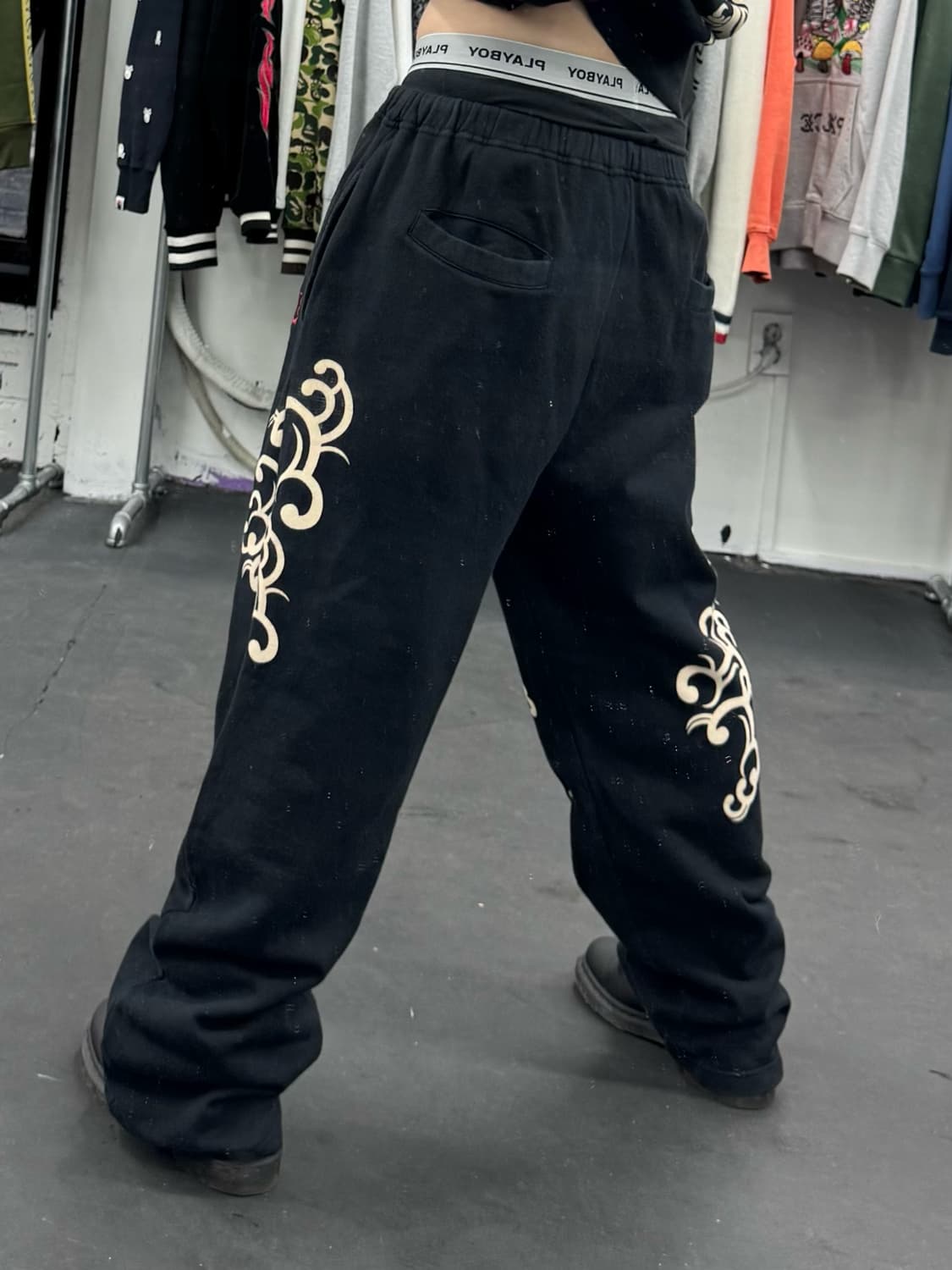 카라쿠리 타마시 오리엔탈 프린팅 스웻팬츠 상품이미지6