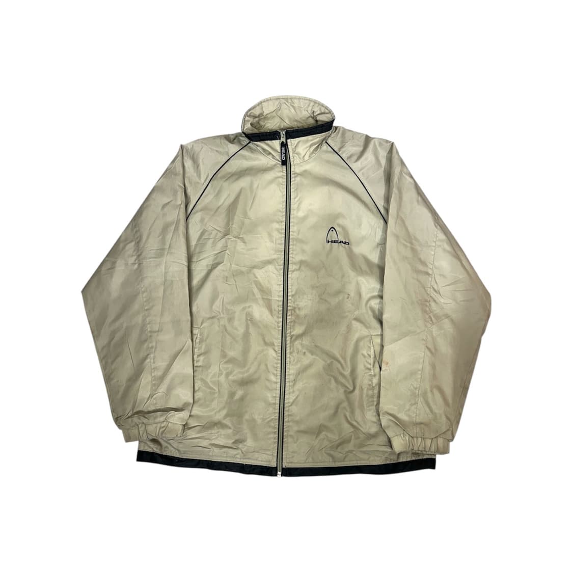 일본 빈티지 베이지 오버핏 바람막이 올드스쿨 트랙 자켓 L 상품이미지5