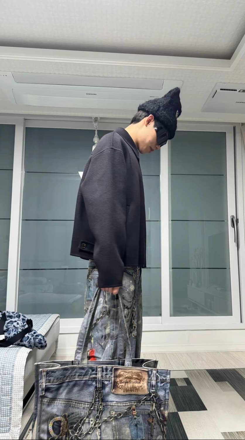 아크네 스튜디오 트롱프뢰유 데님 토트백 상품이미지4