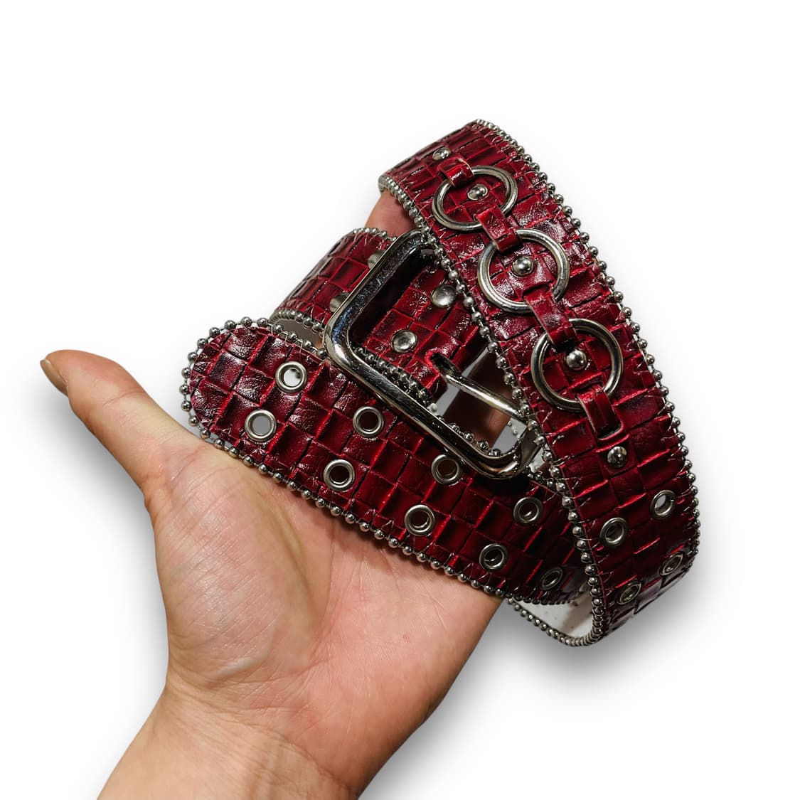 Rock chic Red O ring vintage belt 상품이미지3