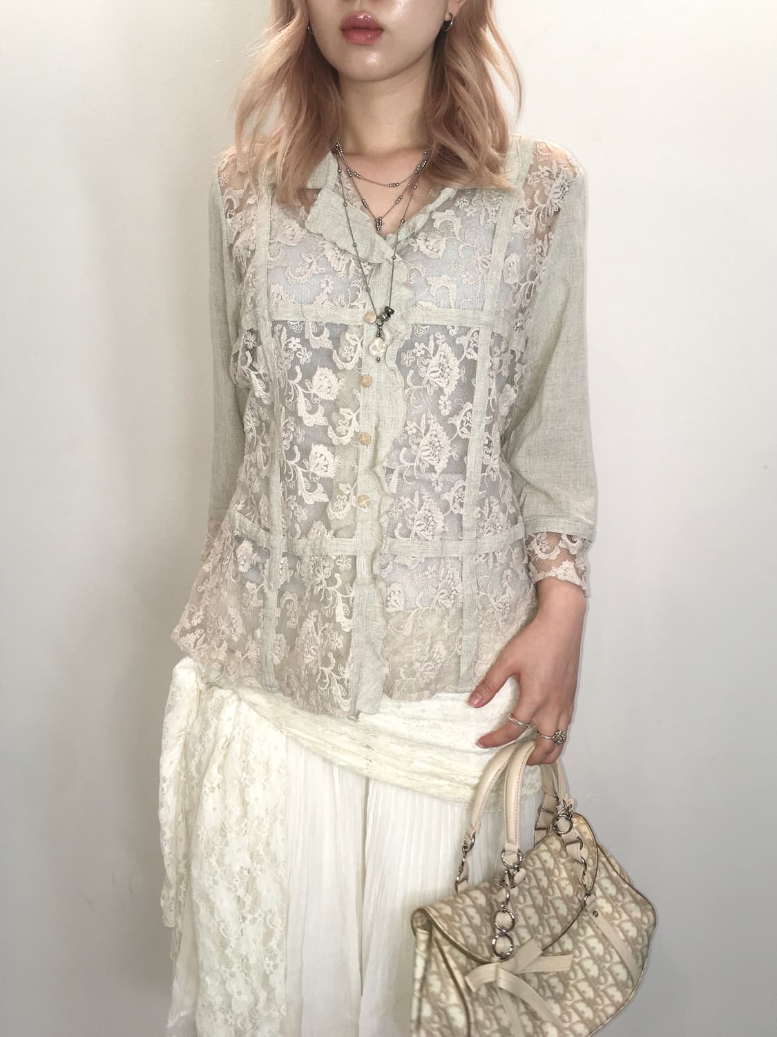 jpn vintage antique lace jacket 상품이미지3