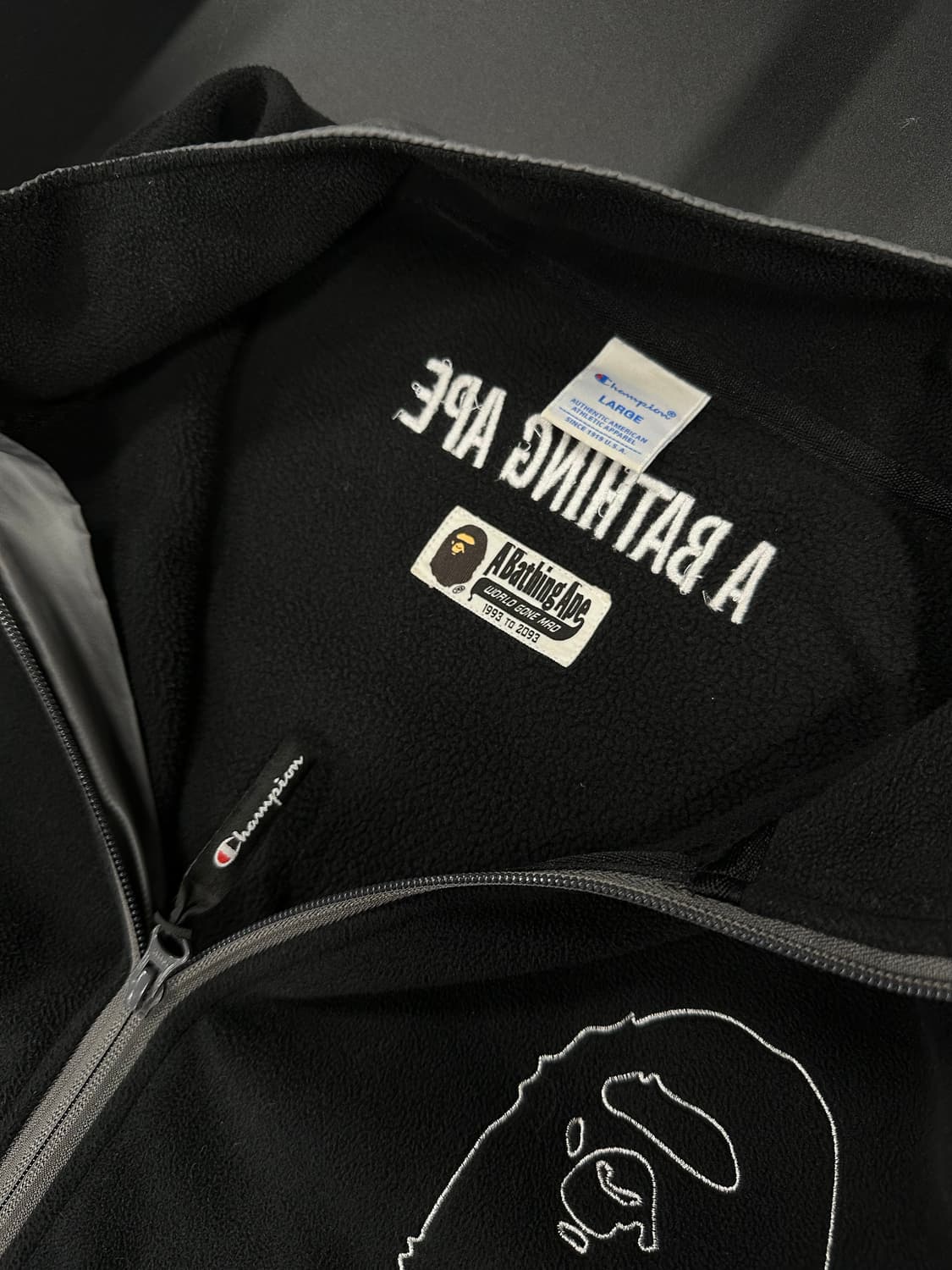 베이프 챔피온 콜라보 후디 플리스 집업 상품이미지5