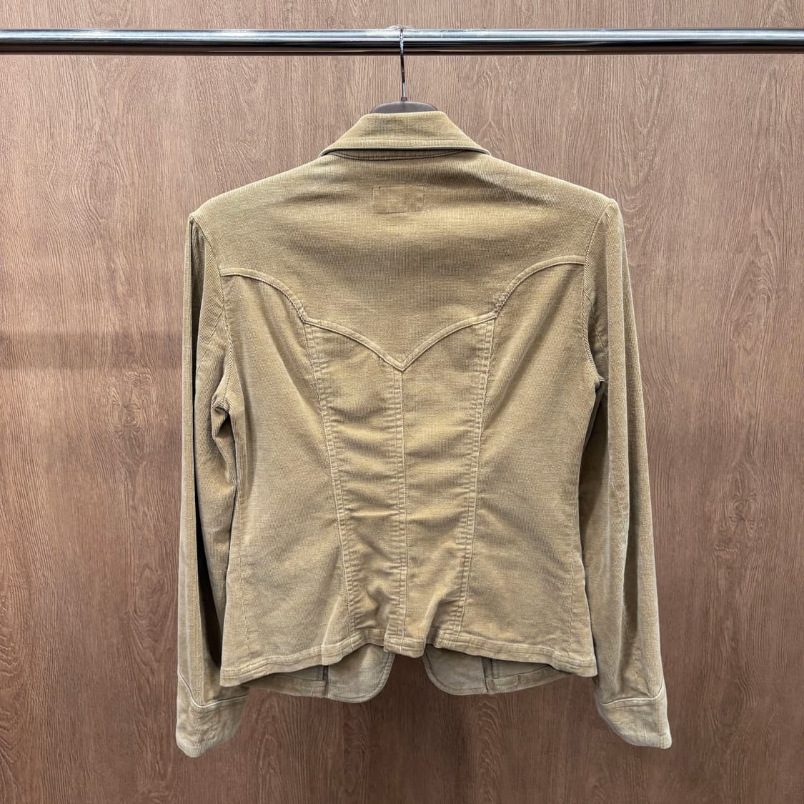 폴로 진스 코듀로이 테일러드 자켓 웨스턴 요크 절개 디테일 슬림핏 베이지 상품이미지3