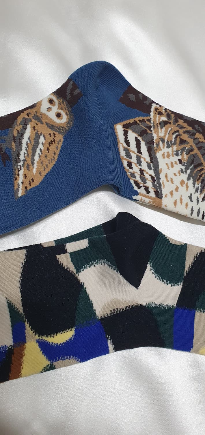 블루 그린 그레이 살구 부엉이 Bonne Maison 본메종 양말  상품이미지3