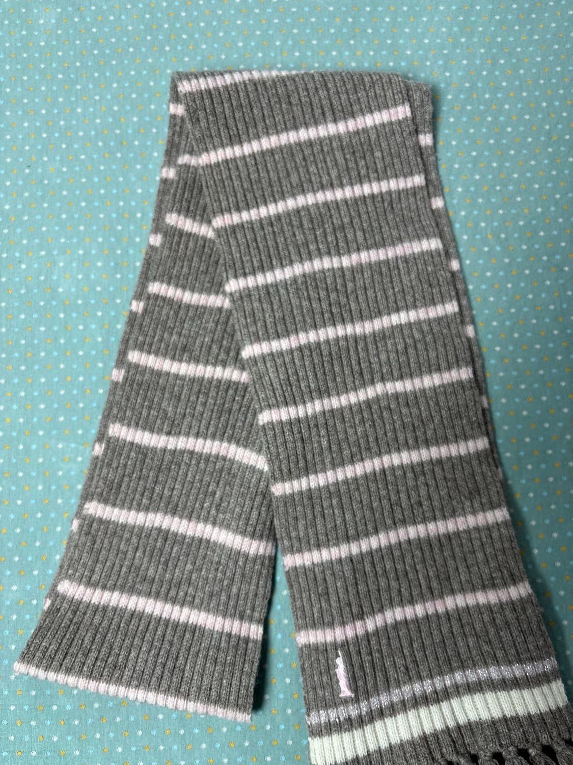 east boy 브라운 핑크 스트라이프 머플러 상품이미지6