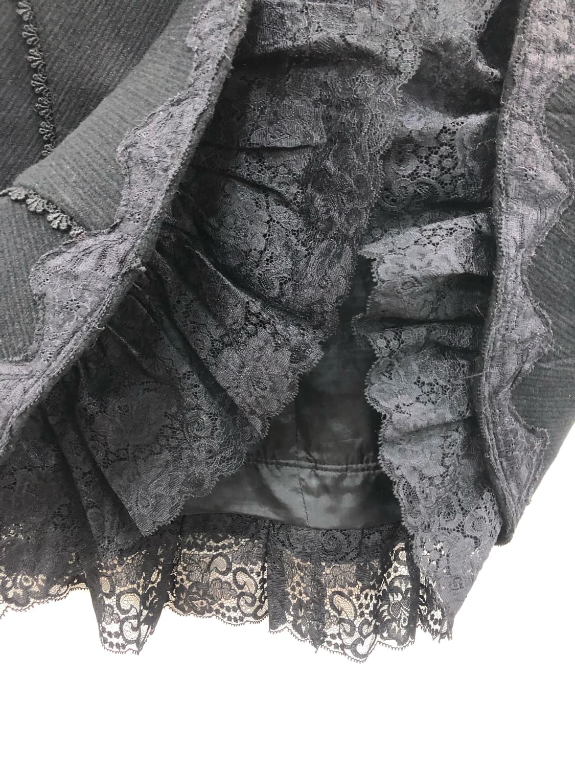 black lace detail midi skirt 상품이미지5