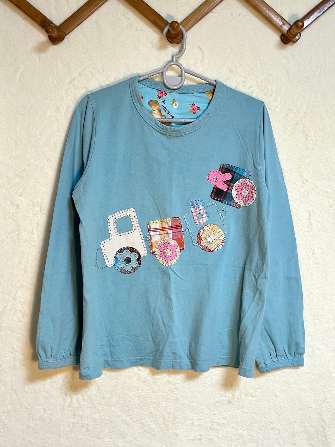 빈티지 패치 맨투맨 키치 긴팔 티셔츠  상품이미지1