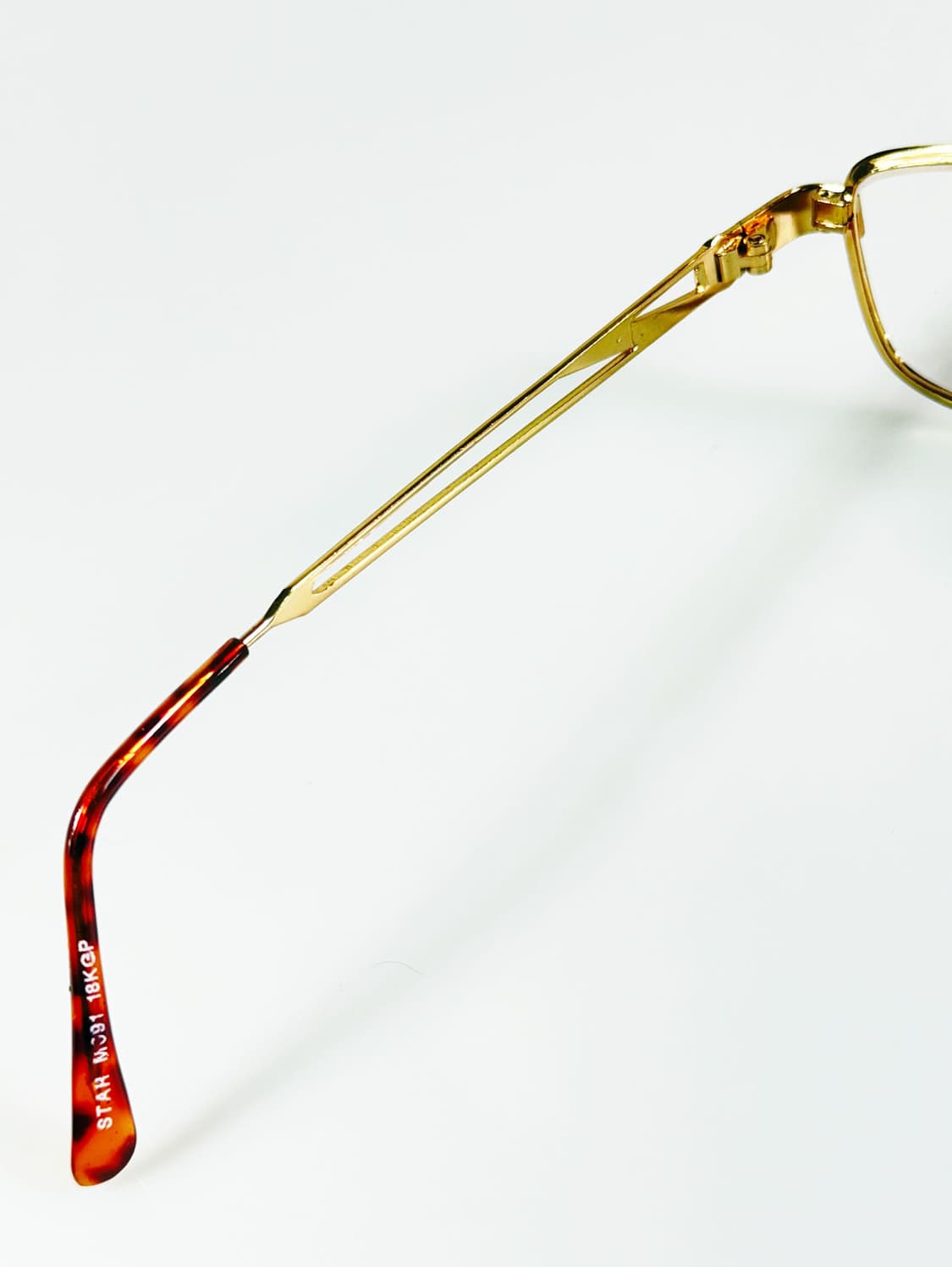 90s STAR 골드 슬림 스퀘어 메탈 빈티지 안경 상품이미지7