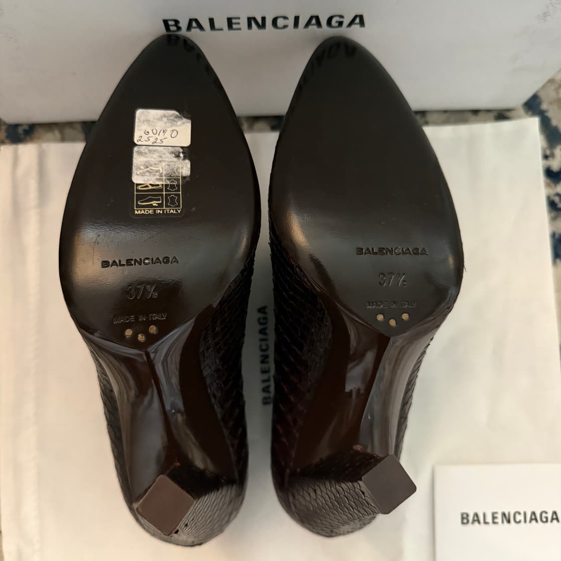 발렌시아가 파이톤 레더 포인티드 앵클부츠 상품이미지4