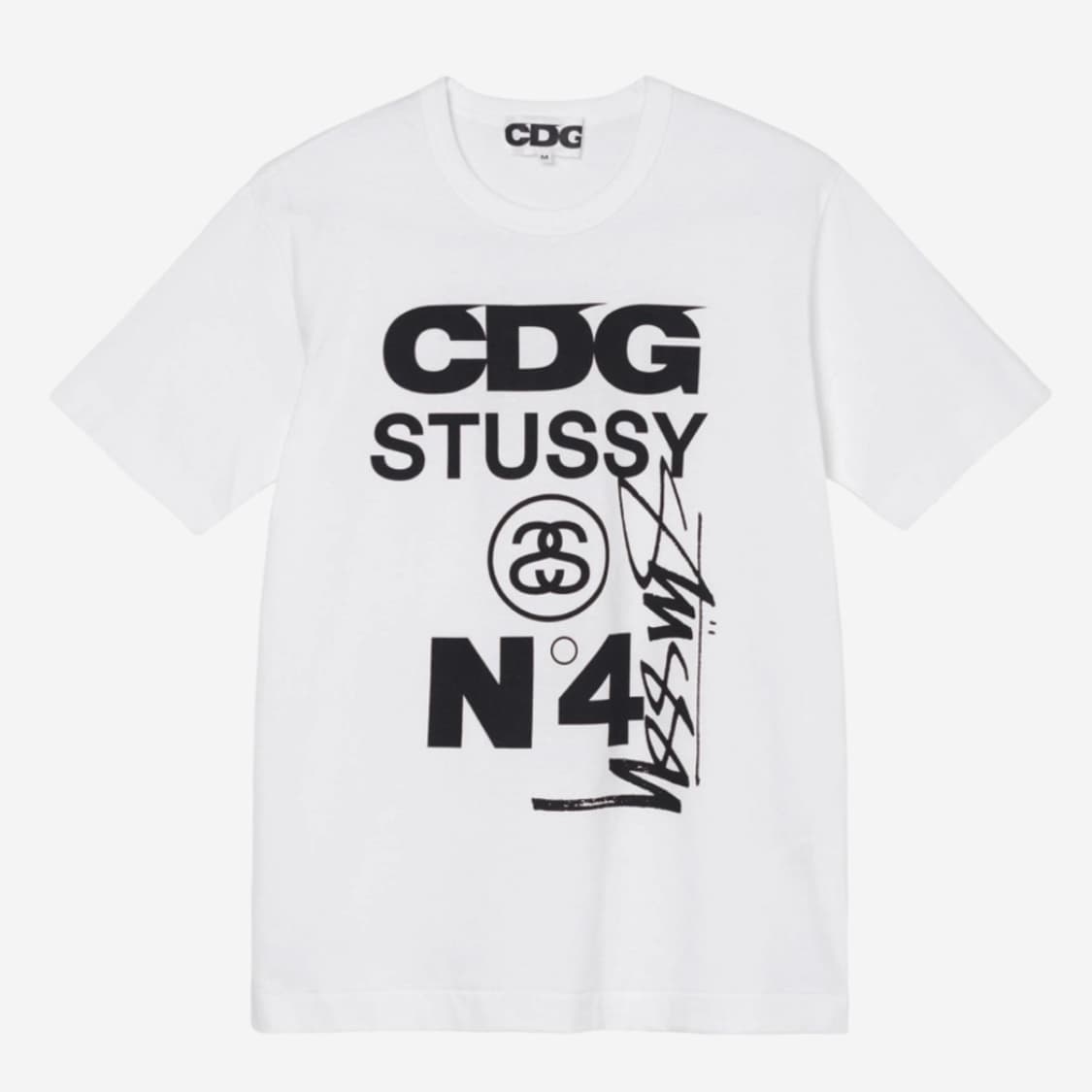 S CDG x 스투시 티셔츠 화이트 상품이미지2