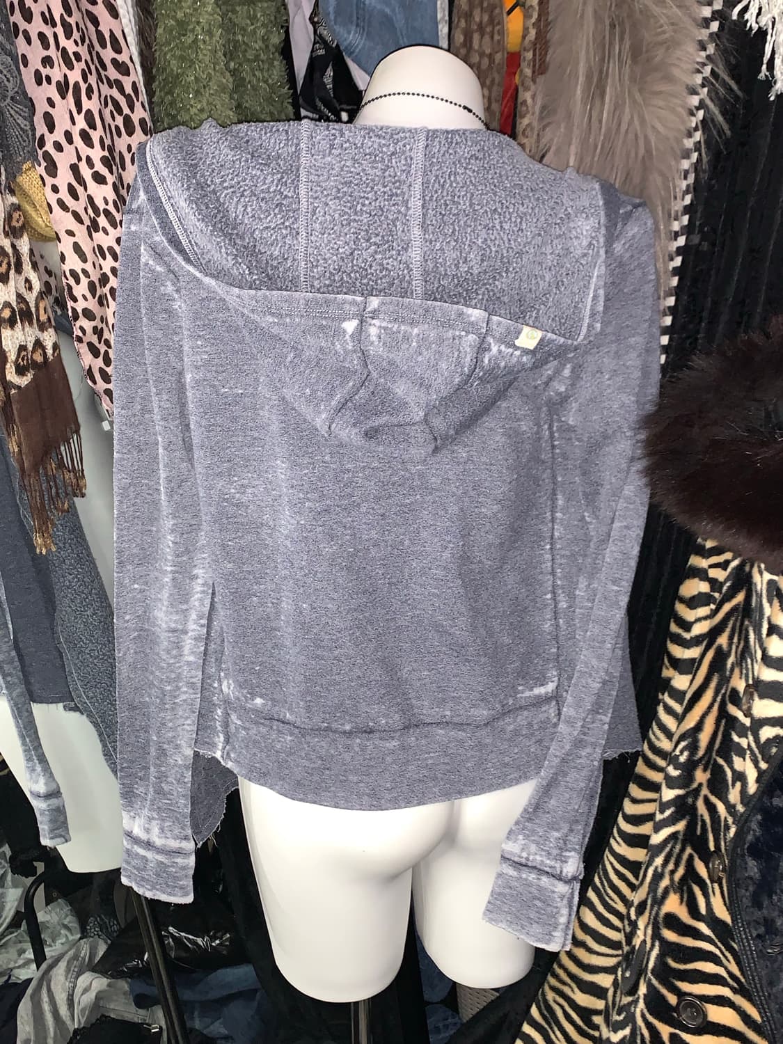 데님st 그런지 기모후드 가디건 상품이미지3