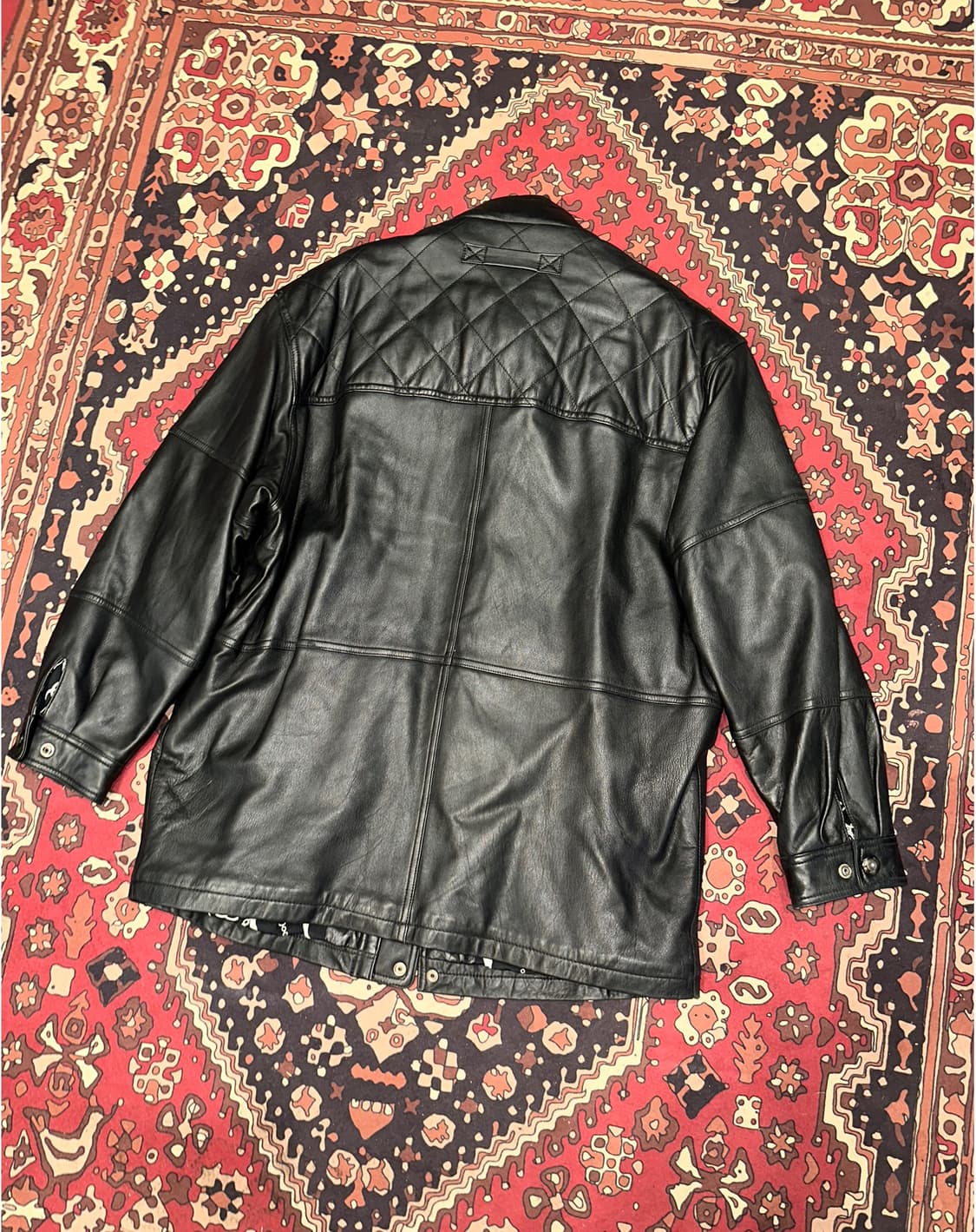 ( XL-2XL ) 가죽코트 가죽하프 레더자켓 가죽카코트 빈티지가죽 상품이미지4