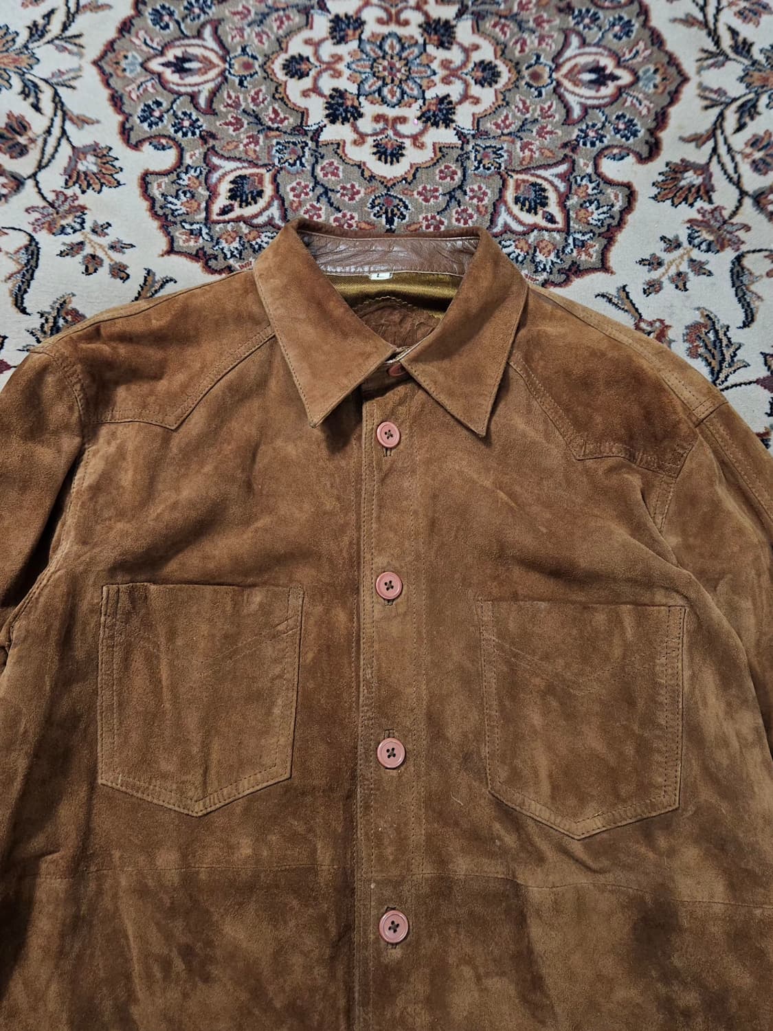 WM Leather 스웨이드 웨스턴 셔츠 L 상품이미지3