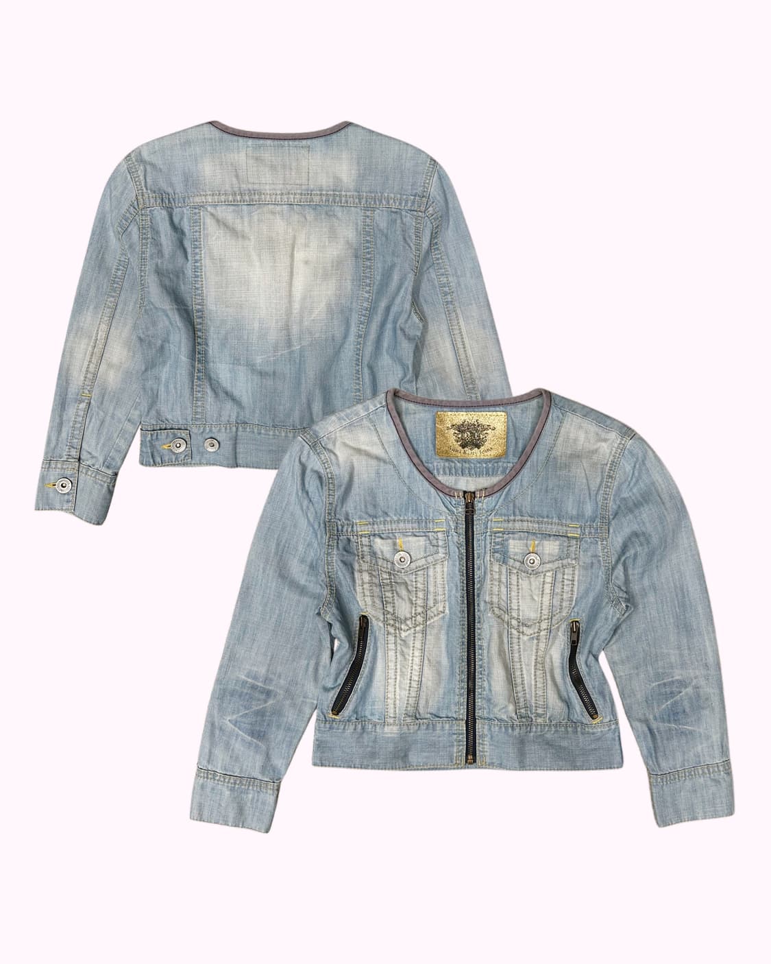 ANNAKERRY vintage denim crop half jacket 상품이미지1