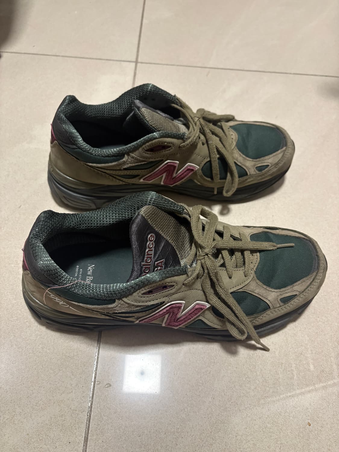 뉴발 990v3 made in usa 그린퍼플 280 상품이미지3