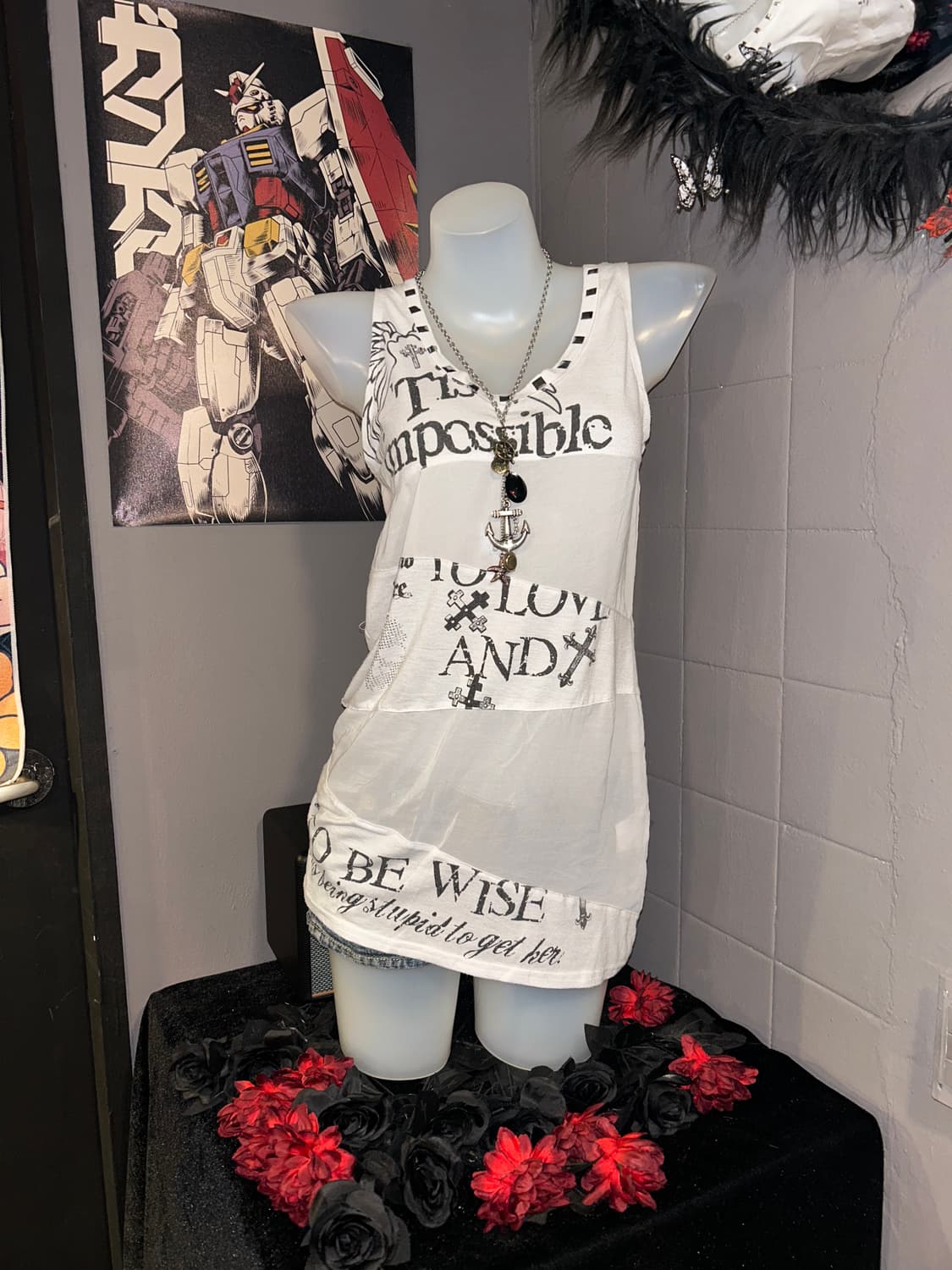 CECIL McBEE 세실맥비 스터드 해골큐빅 나시  y2k펑크 상품이미지2