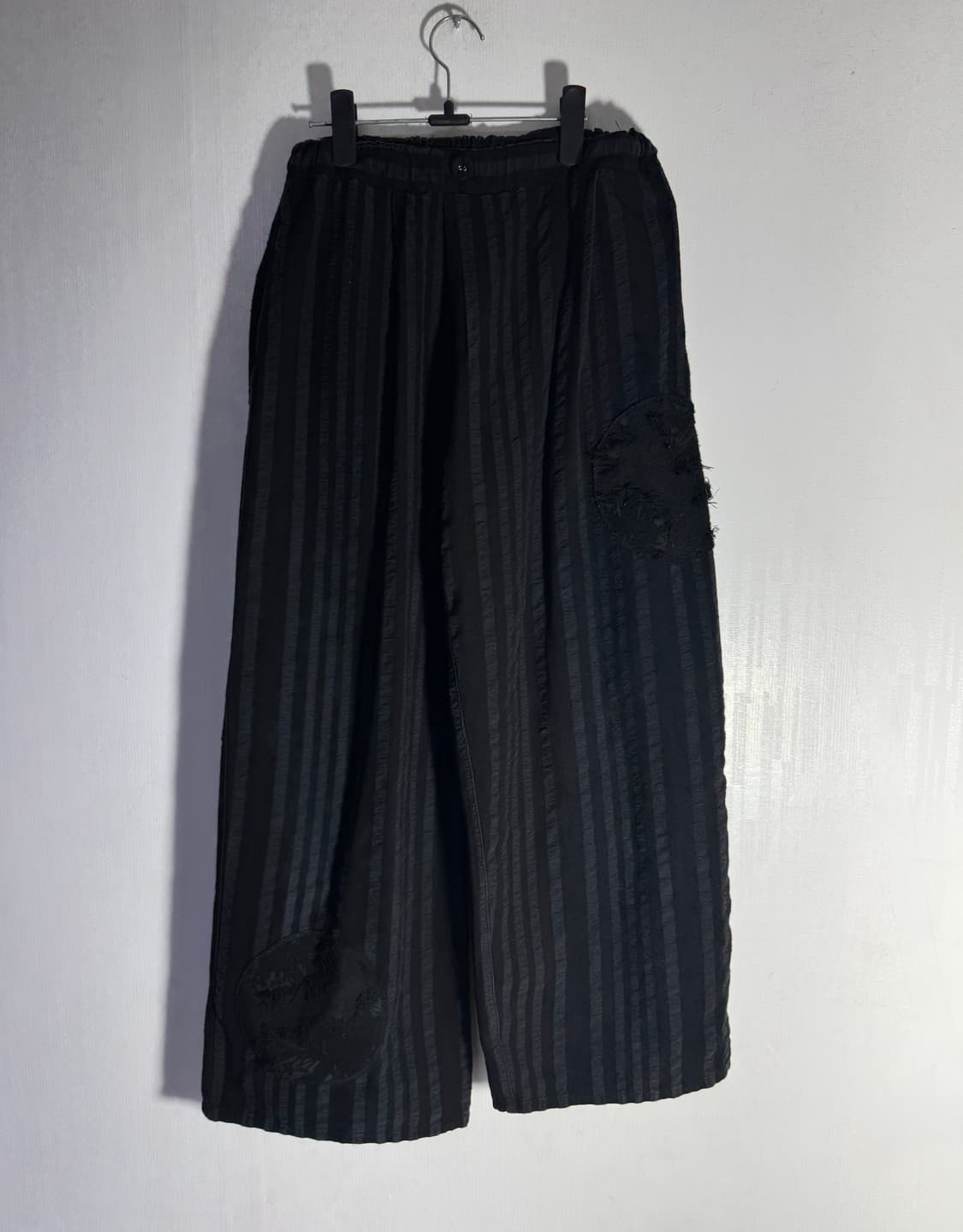 Garcon la raison 패치워크 와이드 크롭 팬츠 아방가르드 상품이미지3