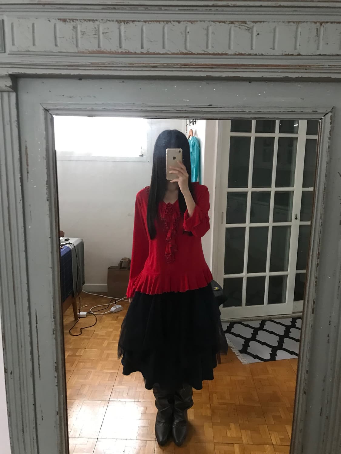 vintage navy sha skirt 상품이미지2