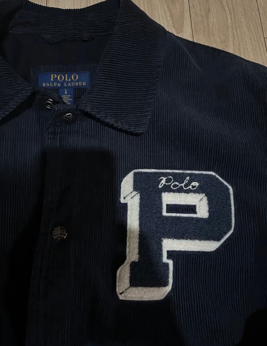 폴로 랄프로렌 코듀로이 바시티 자켓 L 상품이미지1