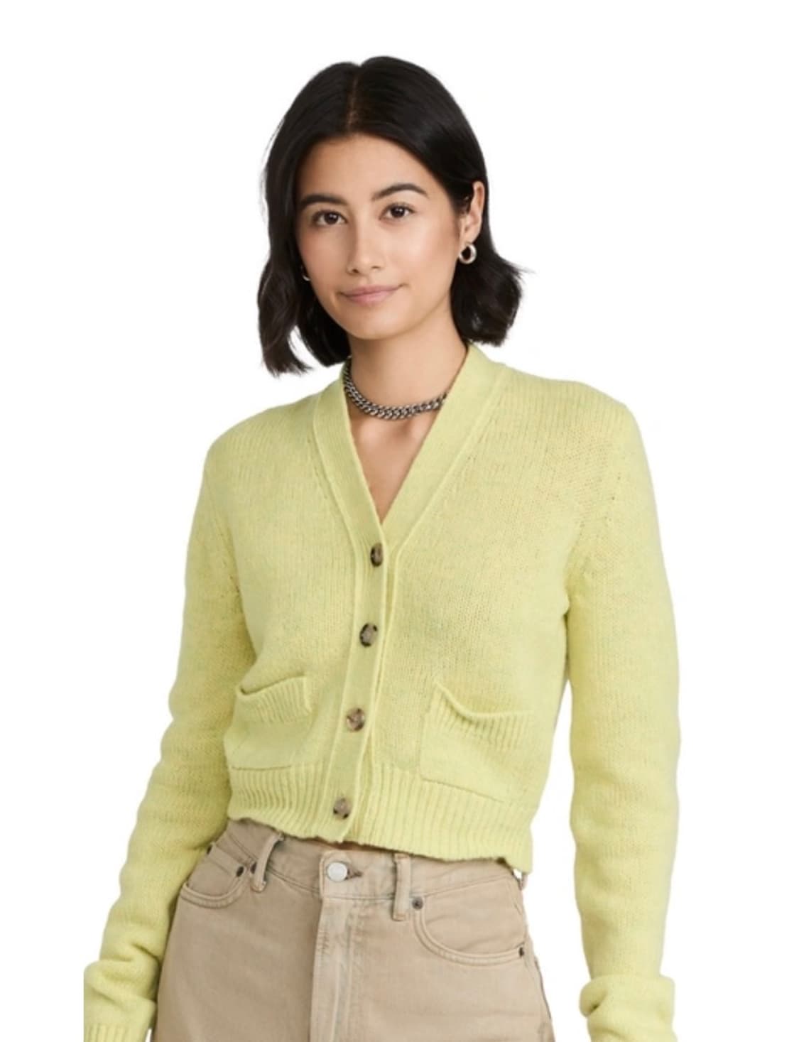 아크네 베이지 크롭 니트 가디건 s사이즈 상품이미지2