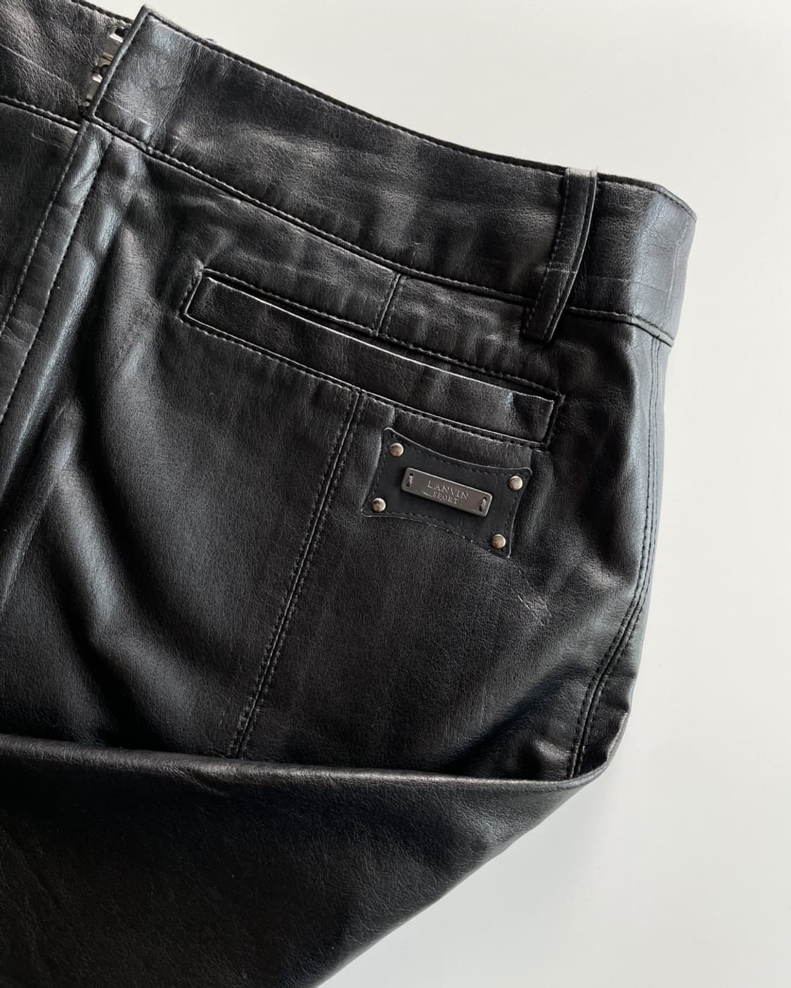 LANVIN sport : 랑방 레더 미디 스커트 상품이미지2