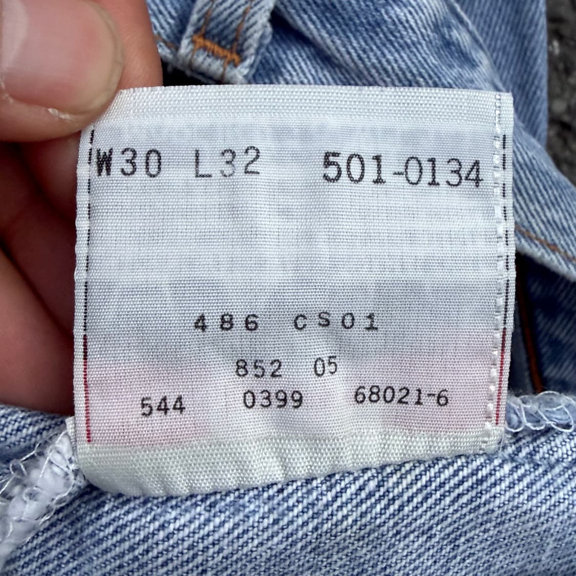 90s 리바이스 501 연청 데님 made in USA (30) 상품이미지7