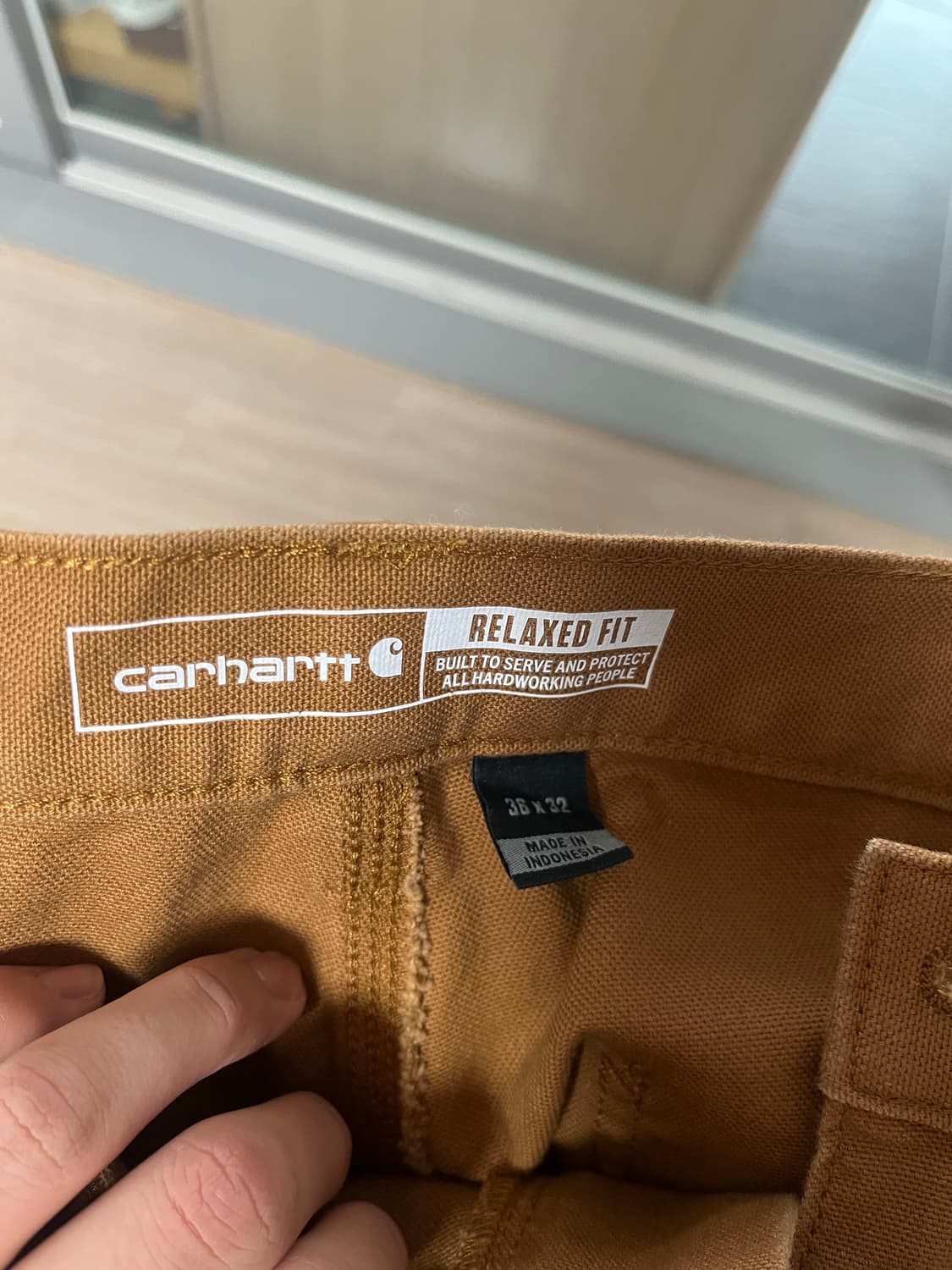 칼하트 더블니 브라운 36 32 판매 상품이미지4