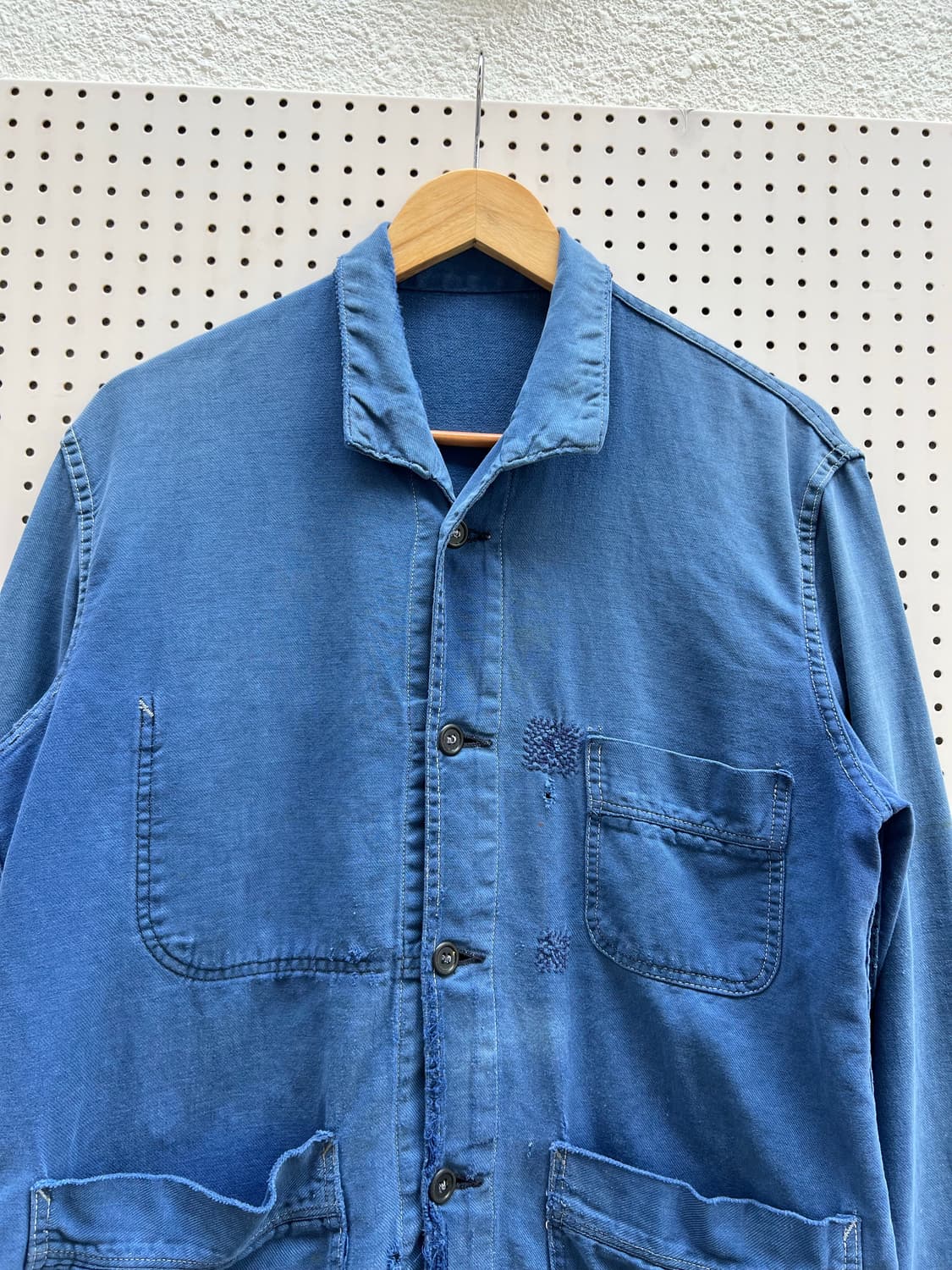 OLD VINTAGE HARD FADED REPAIR 프렌치워크자켓 상품이미지5