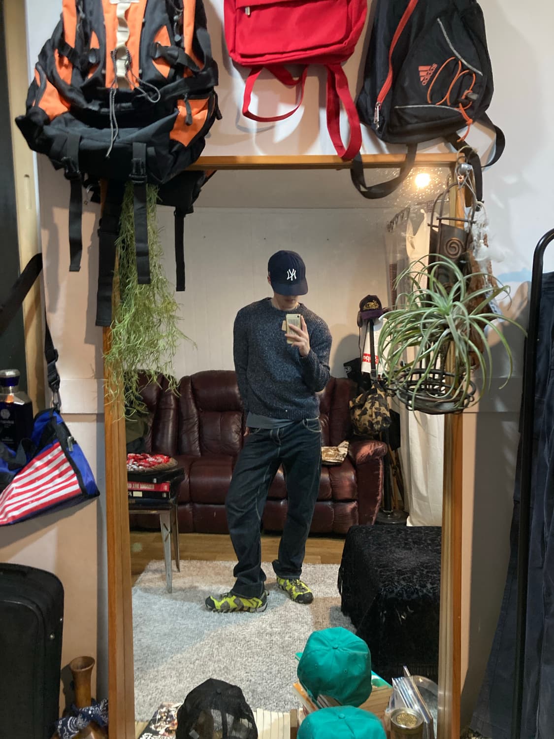 vtg 멜란지 네이비 니트 상품이미지2