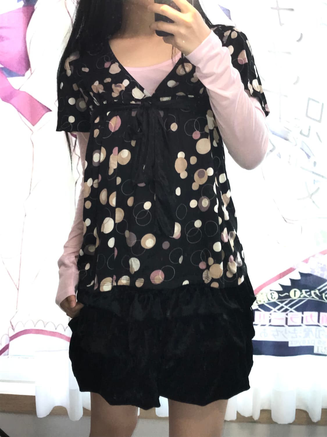 도트 리본 탑 상품이미지2