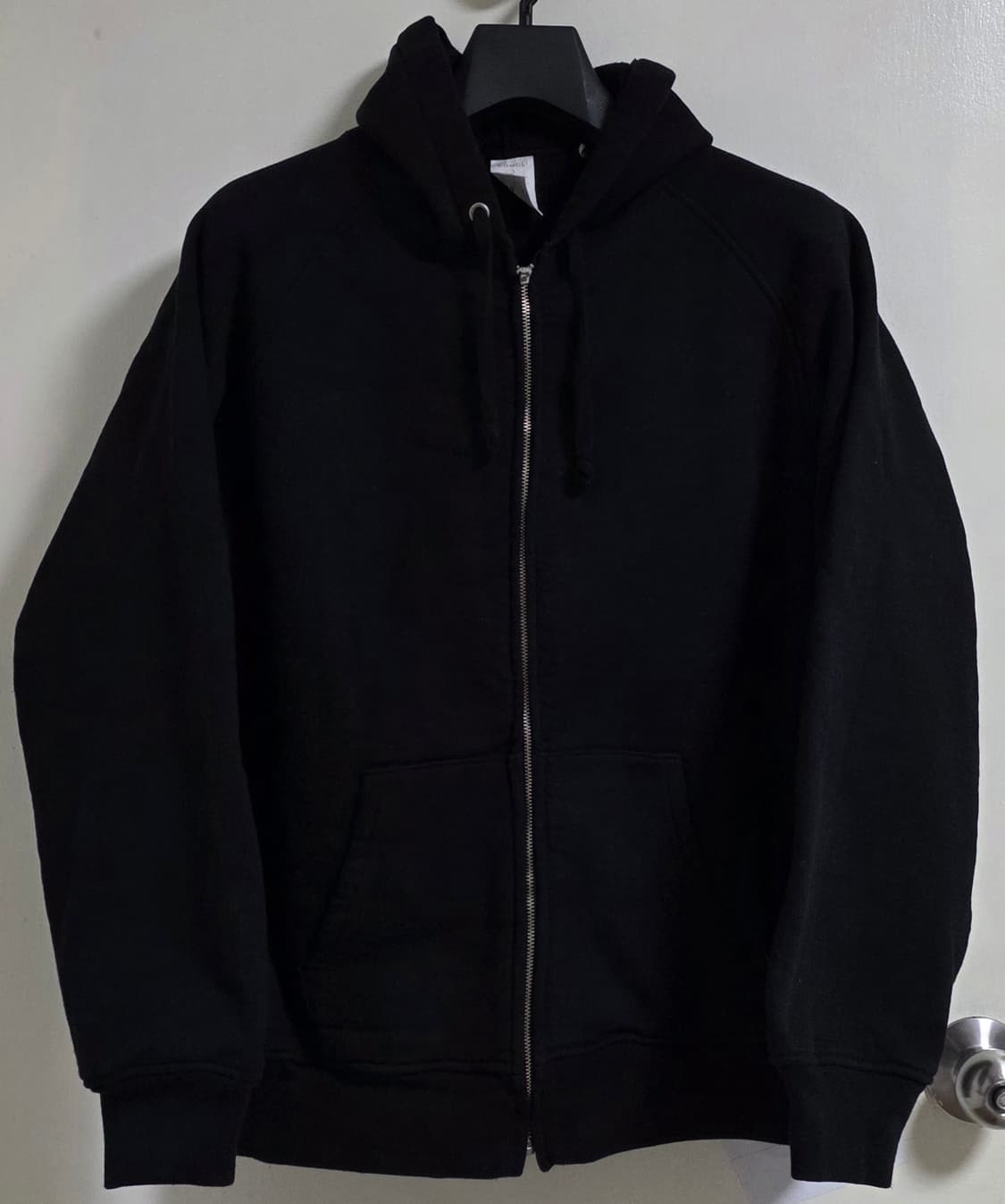 Comoli 블랙 코튼 스웻 집업 / 3size 상품이미지1