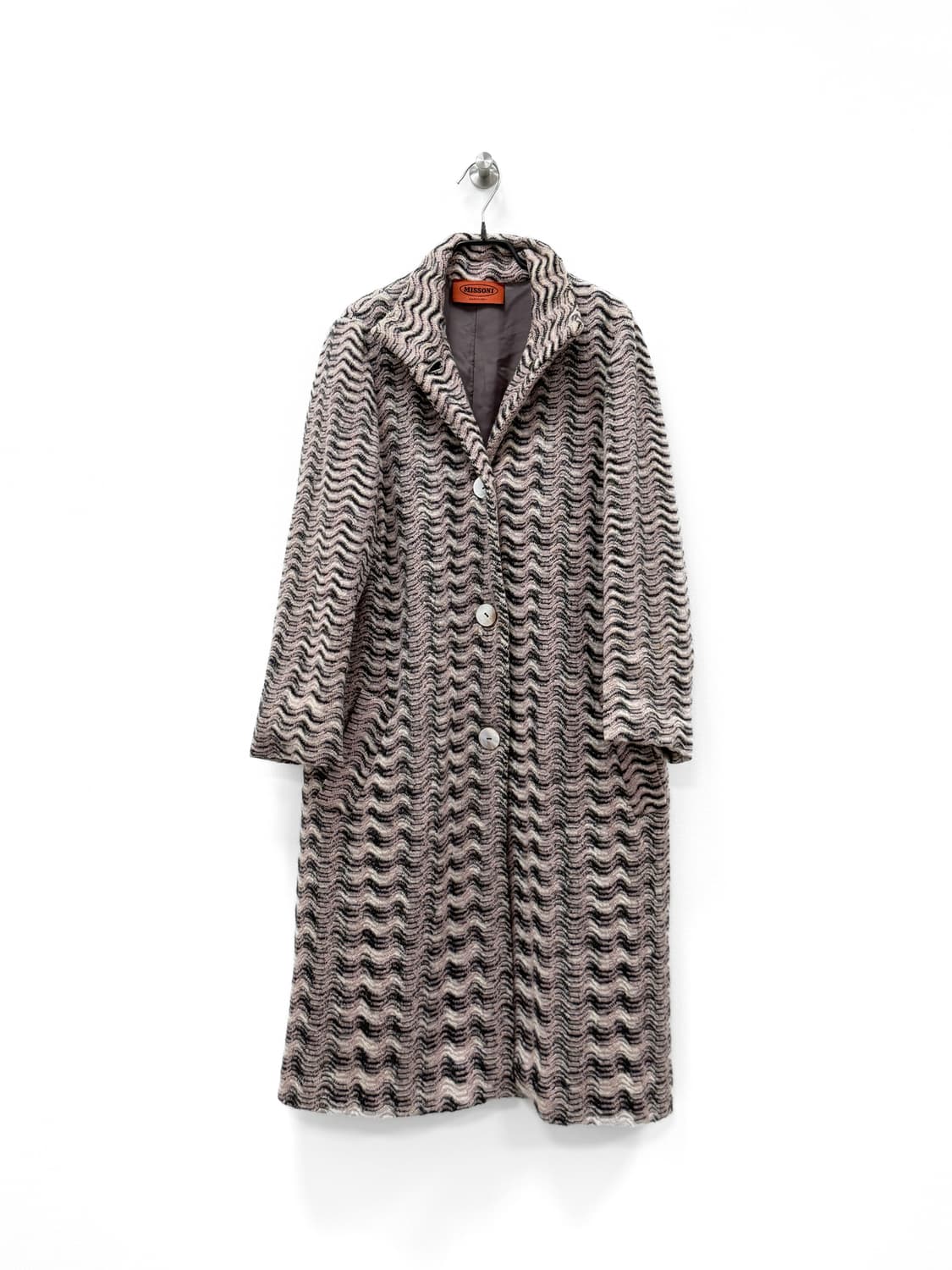 미쏘니 웨이브 니트 롱코트 상품이미지5