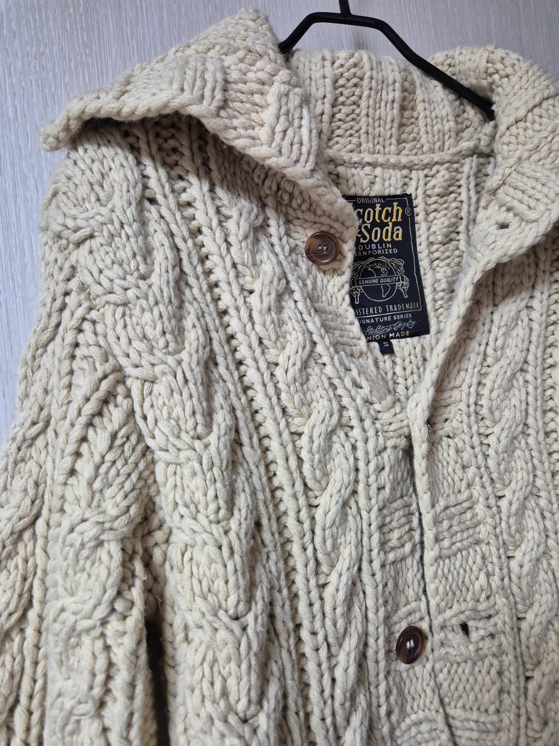 스카치앤소다 케이블니트 가디건 꽈배기가디건 S 상품이미지3