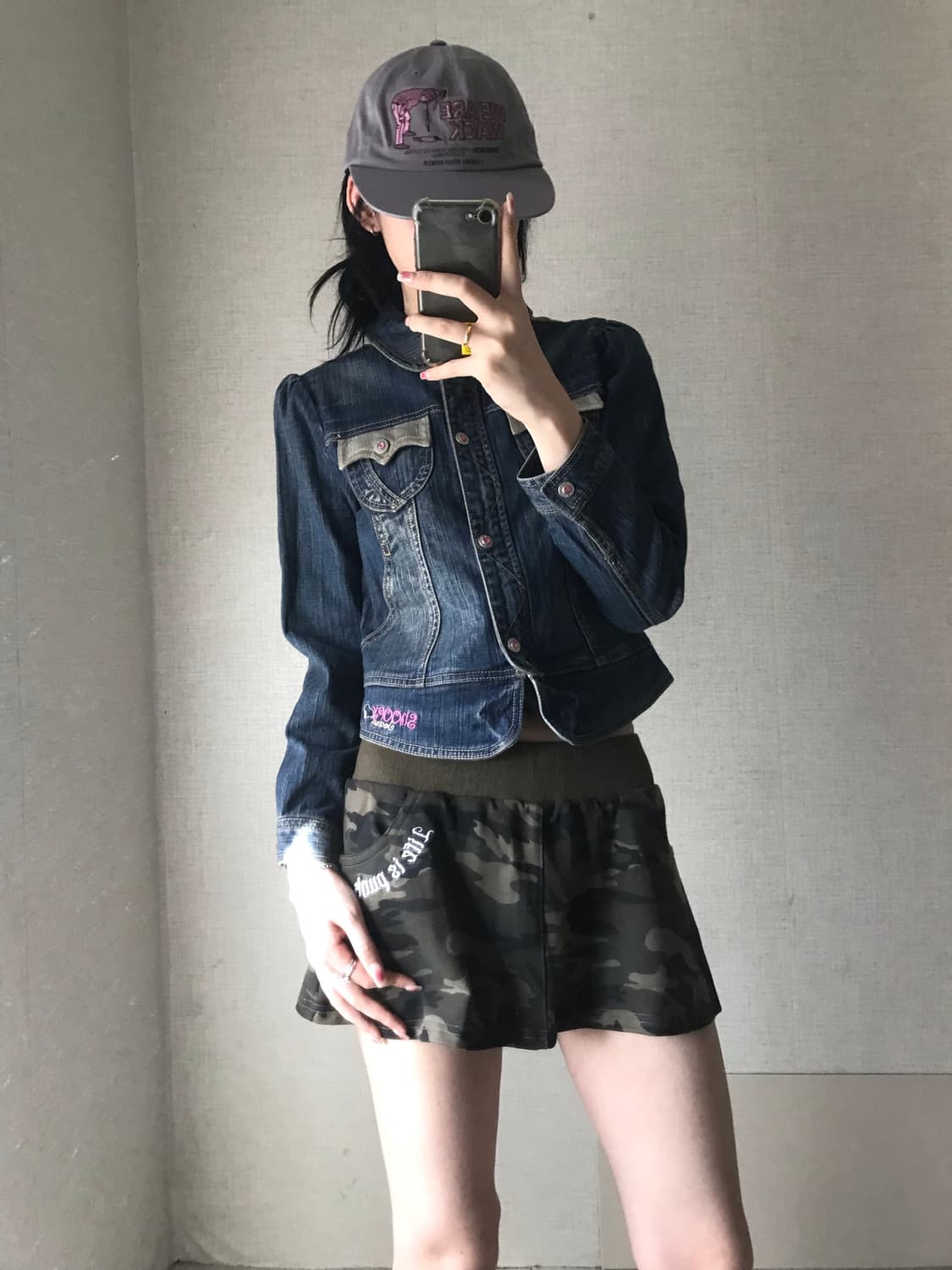 스누피 슬림핏 데님자켓 상품이미지5