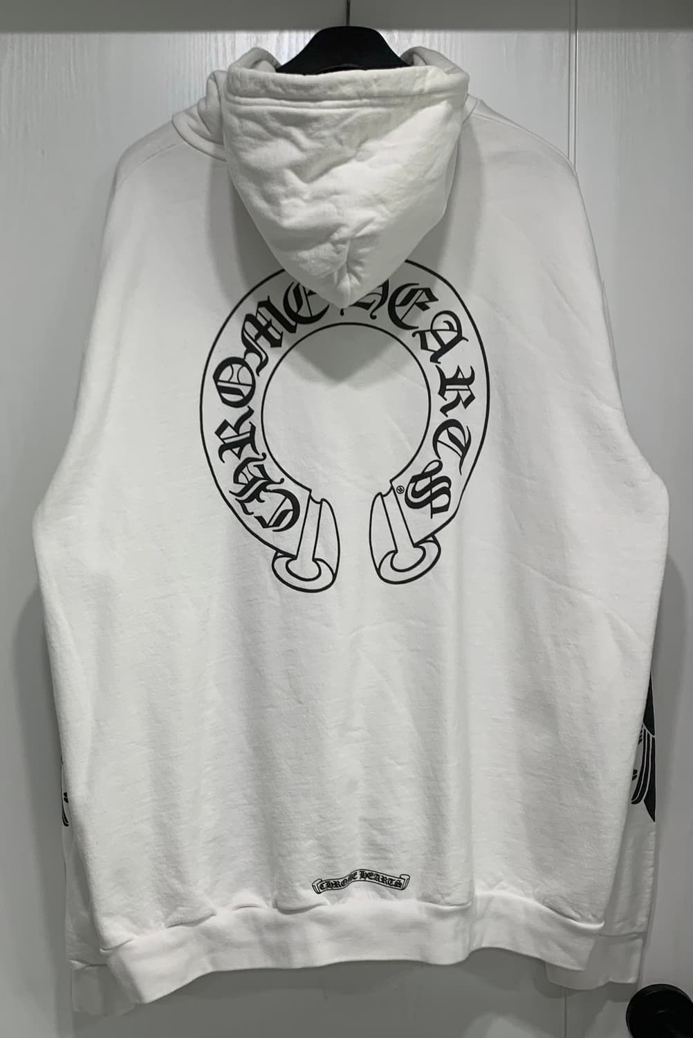 [XXL]크롬하츠 홀스슈 플로랄 후드티셔츠 화이트 상품이미지6