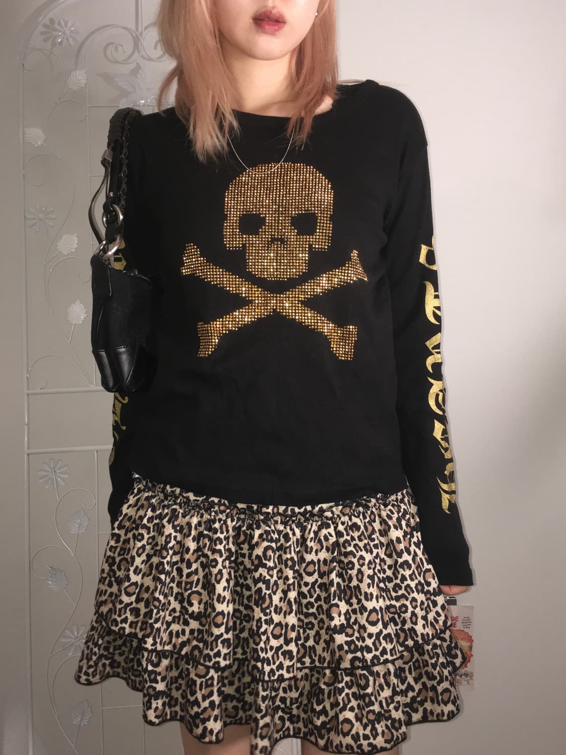 jpn vintage black skull beads long sleev 상품이미지5