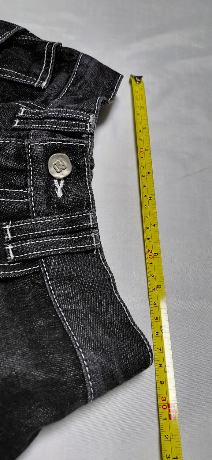 RDVZ 스티치 포인트 블랙 카고 데님 S (무료배송) 상품이미지9