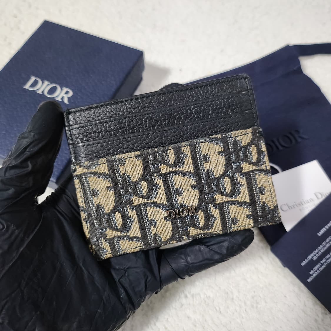 [풀구성]디올 오블리크 카드홀더 카드지갑 베이지 상품이미지2